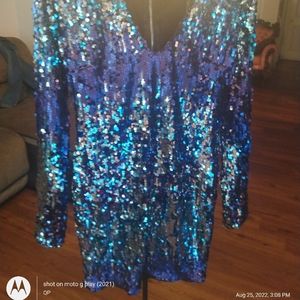 A medium sequence party dress